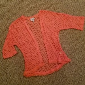 Cute coral knit cardigan